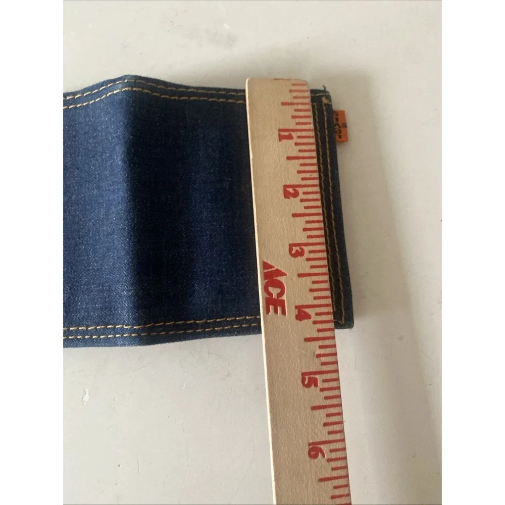 70s Vintage Levi's Orange Tab bifold leather / Denim wallet Rare